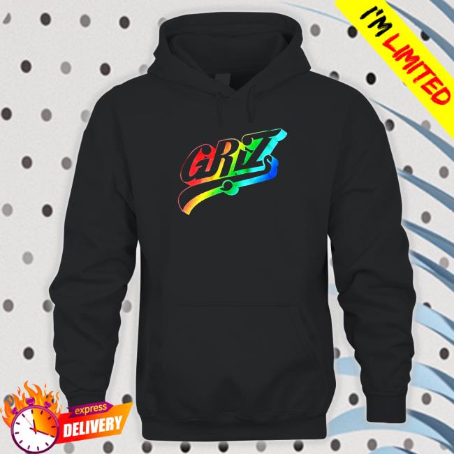 Official GRiZ Essentials Rainbow Swoop Logo Tee Shirt Official GRiZ Essentials Rainbow Swoop Logo Tee Shirt